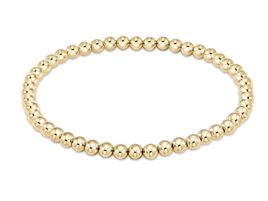 E NEWTON EXTENDS CLASSIC GOLD 4MM BEAD BRACELET