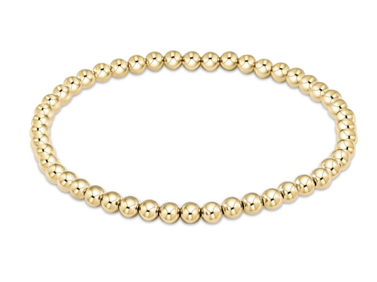 E NEWTON EXTENDS CLASSIC GOLD 4MM BEAD BRACELET