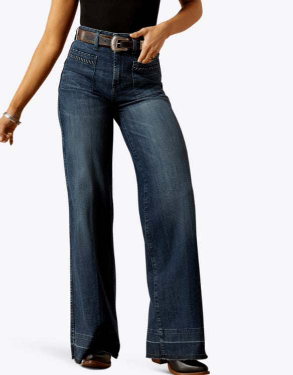 ARIAT WOMENS ULTRA HIGH RISE JILL WIDE LEG JEAN