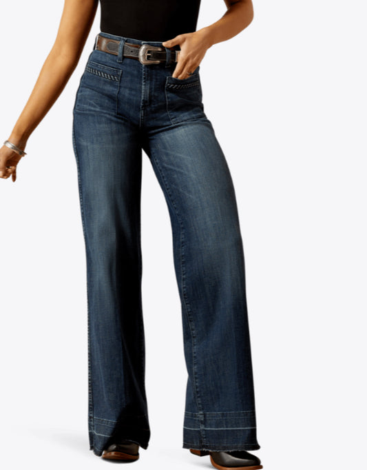 ARIAT WOMENS ULTRA HIGH RISE JILL WIDE LEG JEAN