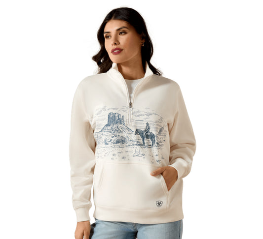 ARIAT WOMENS TRAVELER 1/2 ZIP SWEATSHIRT