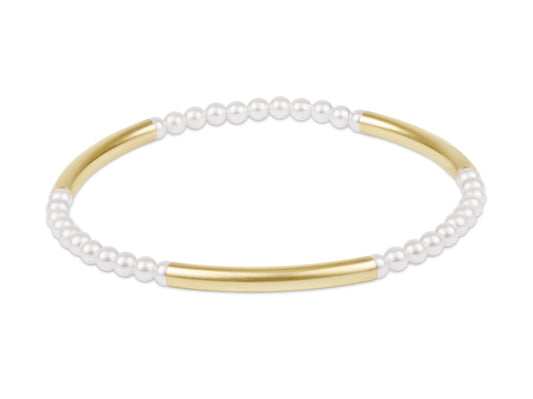E NEWTON BLISS BAR PATERN PEARL 3MM BRACELET