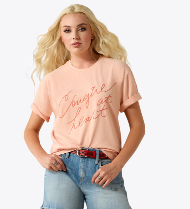 ARIAT WOMENS COWGIRL AT HEART SHORT SLEEVE TSHIRT