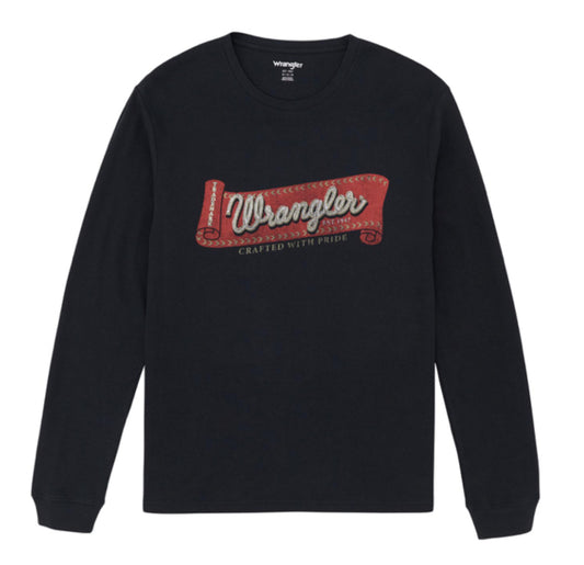 WRANGLER MENS LONG SLEEVE THERMAL REGULAR FIT SHIRT