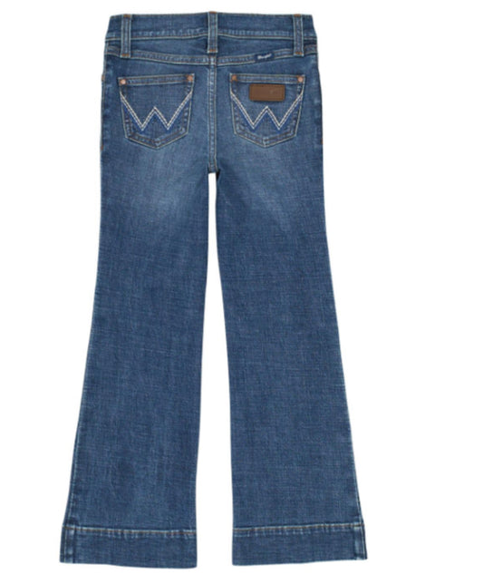 WRANGLER GIRLS RETRO TROUSER JEAN IN WREN