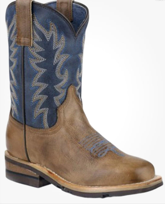ROPER LITTLE KIDS BURNISH BROWN BART BOOTS