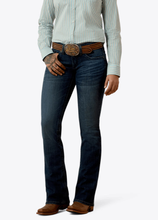 ARIAT WOMENS MID RISE LUISA BOOT CUT JEAN