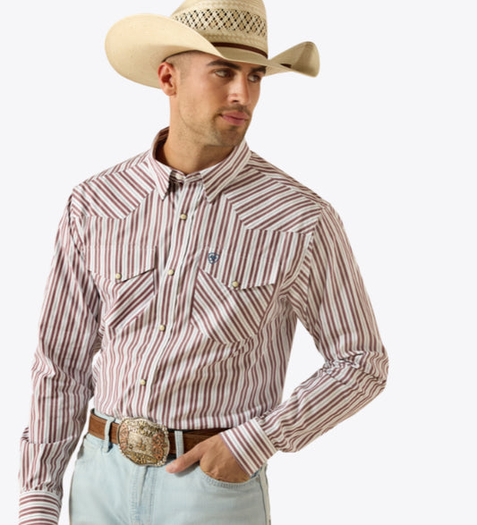 ARIAT PRO TRAE FITTED LONG SLEEVE SNAP SHIRT