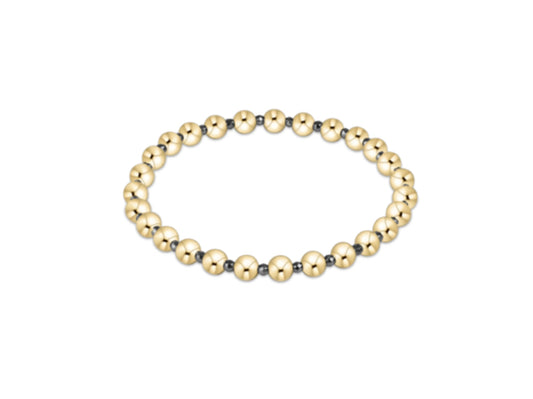 E NEWTON EXTENDS SILVER FACETED HEMATITE GRATEFUL PATTERN 5MM BEAD BRACELET