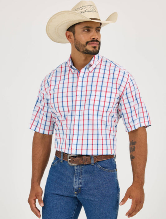 WRANGLER MENS GEORGE STRAIT COLLECTION ONE POCKET SHORT SLEEVE SHIRT