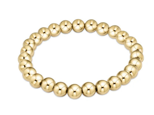 E NEWTON CLASSIC GOLD 7MM BEAD BRACELET