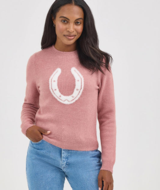 WRANGLER WOMENS RETRO AMERICANA HORSESHOE SWEATER