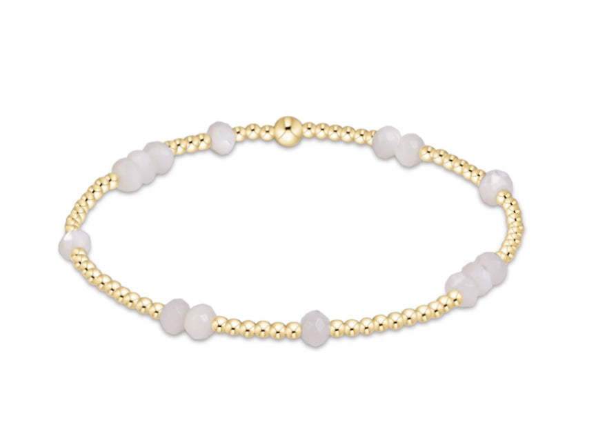 E NEWTON HOPE UNWRITTEN GEMSTONE 4MM BRACELET-MOTHER OF PEARL