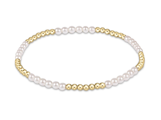 E NEWTON BLISSFUL PEARL 3MM BRACELET