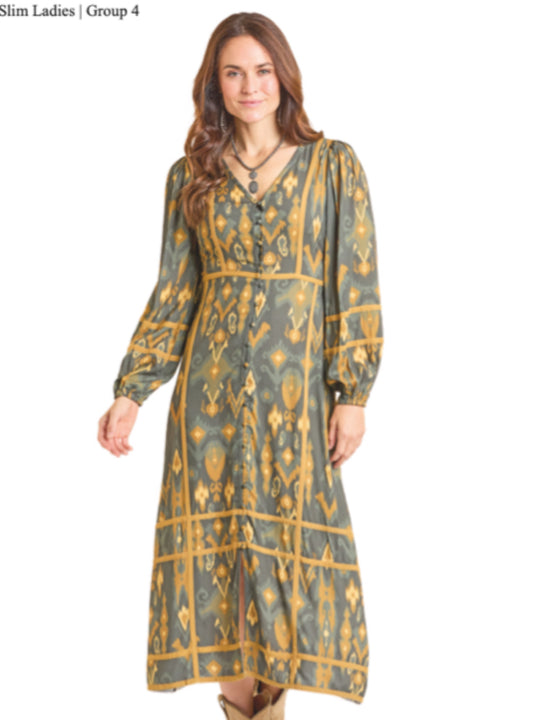 PANHANDLE WOMENS MIDI TRIM PANEL DRESS