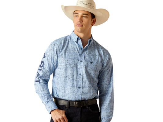ARIAT MENS TEAM VAUGHN FITTED LONG SLEEVE SHIRT
