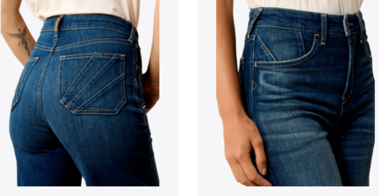 ARIAT WOMENS ULTRA HIGH RISE PENELOPE WIDE LEG JEANS