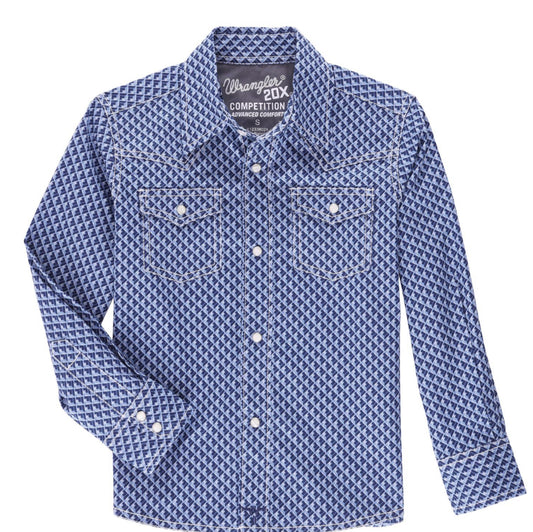 WRANGLER BOYS 20X ADVANCED COMFORT LONG SLEEVE SHIRT