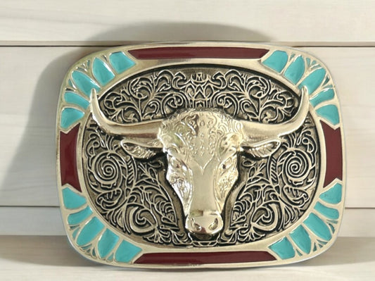 WESTERN EDGE LONGHORN BELT BUCKLE