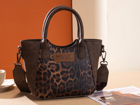 WRANGLER LEOPARD PRINT SMALL TOTE-CROSSBODY