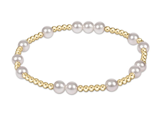E NEWTON EXTENDS HOPE UNWRITTEN 6MM BEAD BRACELET PEARL