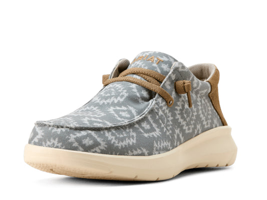 ARIAT MENS HILO GREY FLANNEL/BARK BROWN