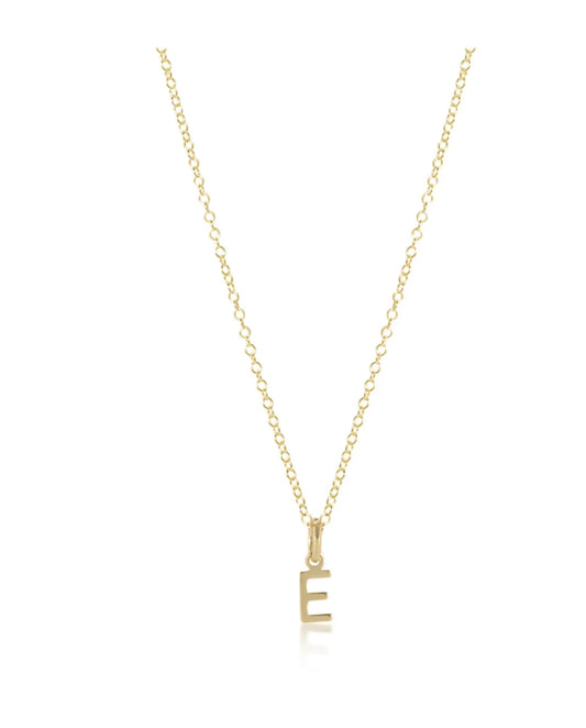 E NEWTON 16” NECKLACE GOLD- RESPECT GOLD CHARM A-Z