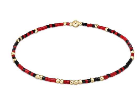 E NEWTON GAMEDAY HOPE UNWRITTEN BRACELET-RED & BLACK