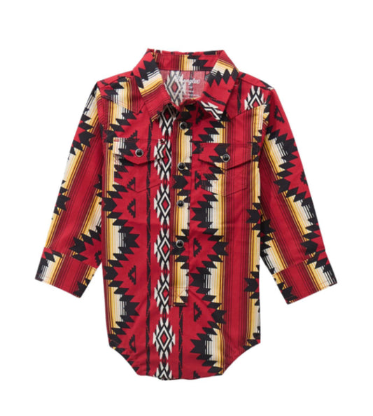 WRANGLER BABY BOY BODYSUIT BUTTON UP