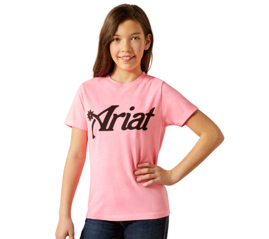 ARIAT GIRLS SPUR SCRIPT SHORT SLEEVE TSHIRT