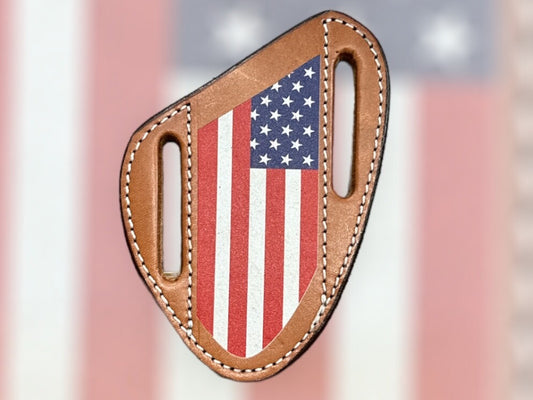 CIRCLE SH AMERICAN FLAG KNIFE SHEATH