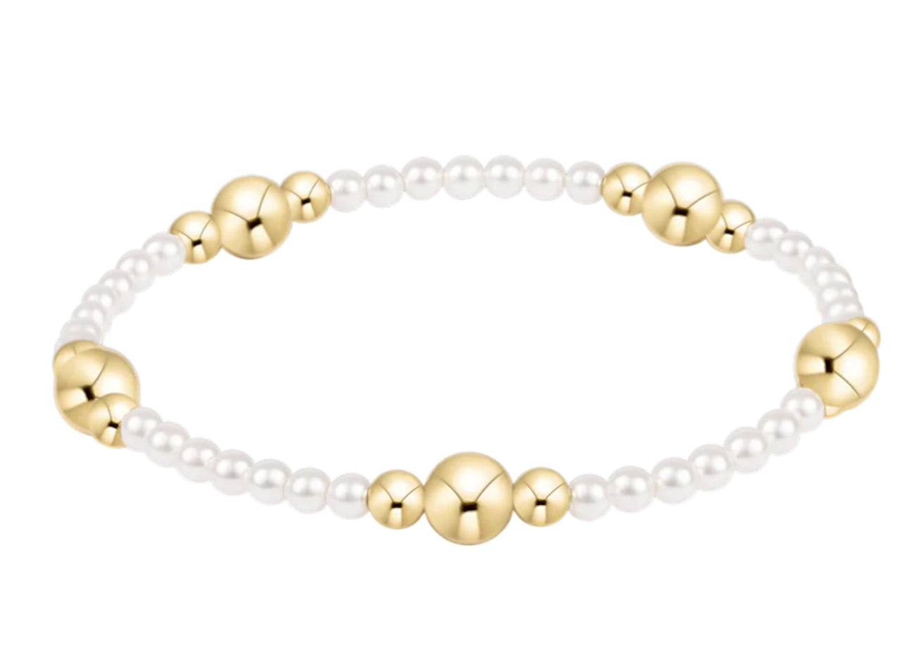 E NEWTON PURPOSE GOLD 6MM PEARL BRACELET