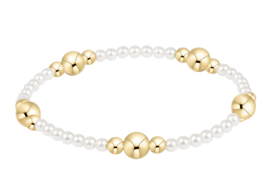 E NEWTON PURPOSE GOLD 6MM PEARL BRACELET