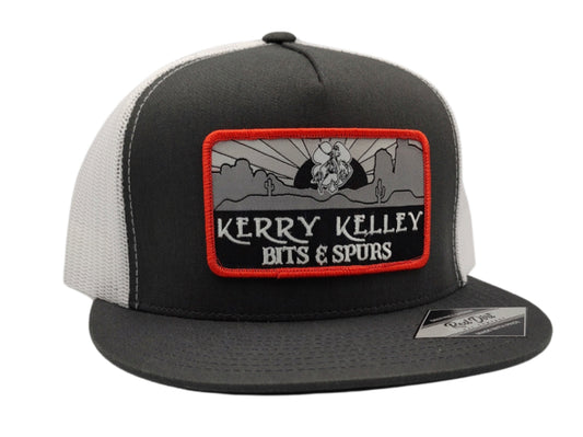 RED DIRT HAT CO KERRY KELLEY CHARCOAL/WHITE 5 PANEL