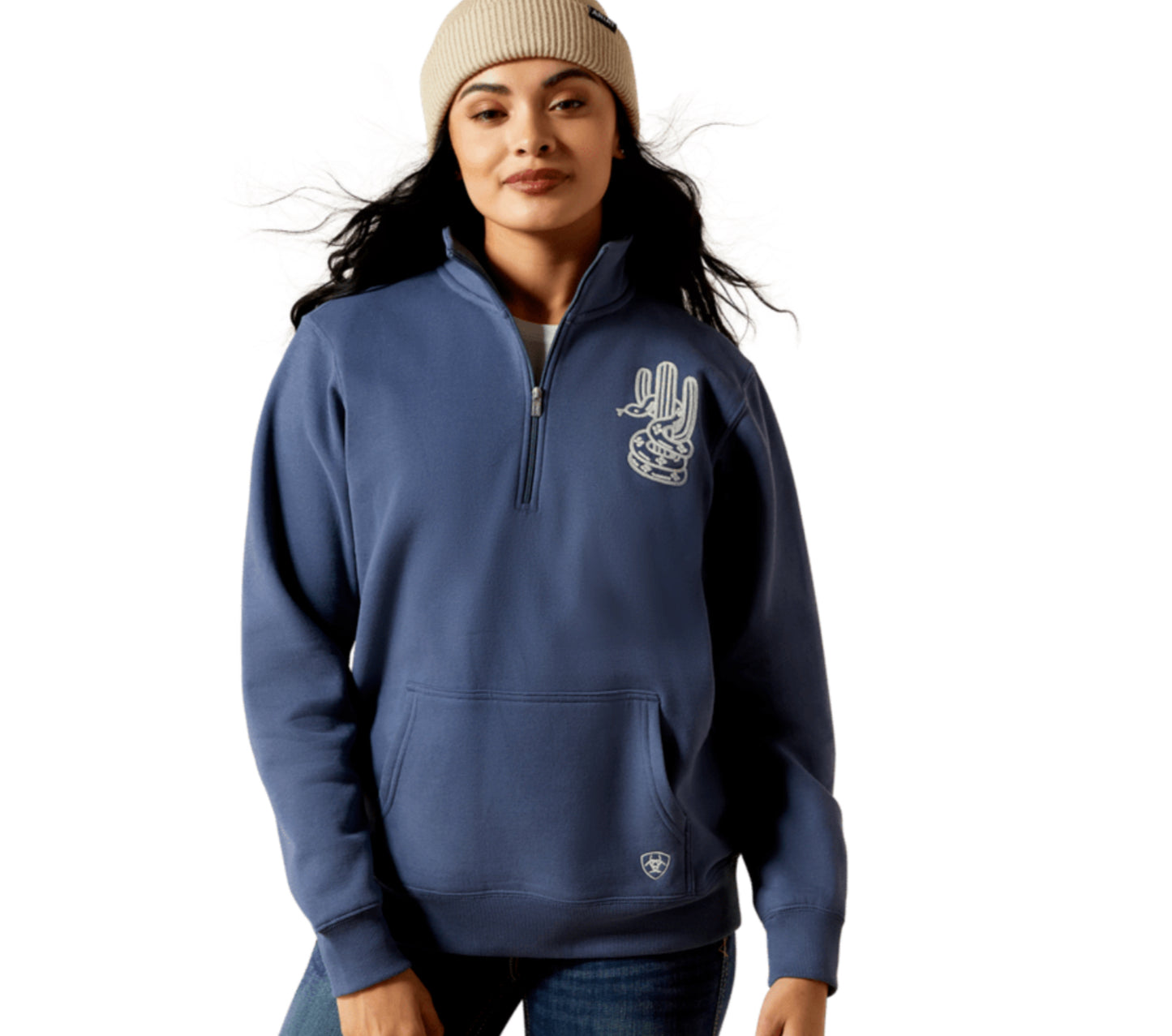 ARIAT WOMENS QUARRY 1/2 ZIP SWEATSHIRT