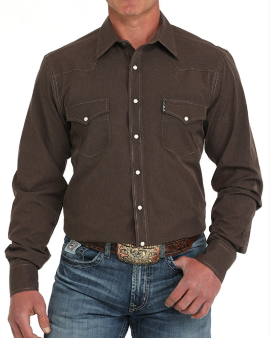 CINCH MENS LONG SLEEVE SOLID MODERN FIT BUTTON UP SHIRT