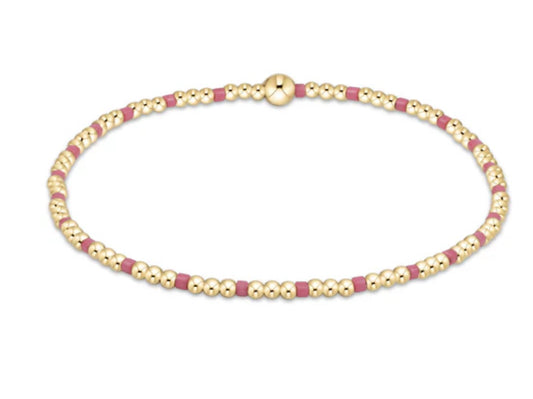 E NEWTON HOPE SINCERITY PATTERN 2MM BEAD BRACELET BRIGHT PINK