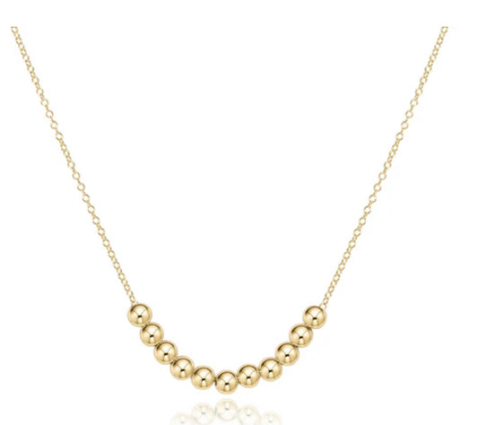E NEWTON 16” NECKLACE GOLD CLASSIC BEADED BLISS