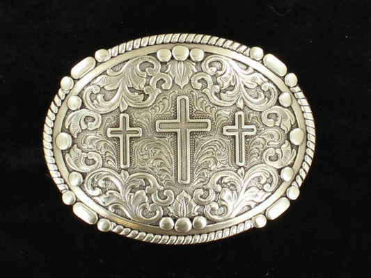 NOCONA THREE CROSSES BELT BUCKLE