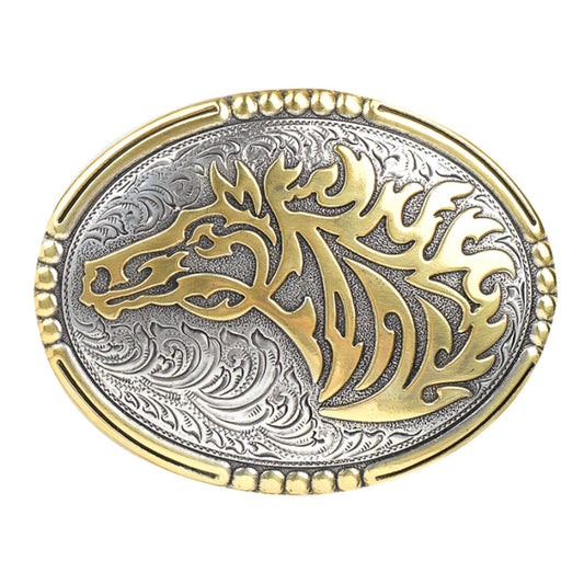 CRUMRINE VINTAGE HORSEHEAD BUCKLE