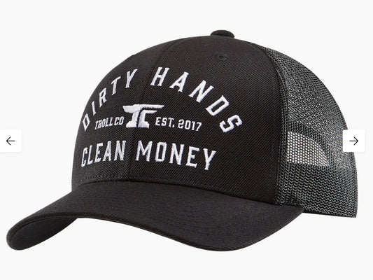 DIRTY HANDS CLEAN MONEY CLASSIC CURVED BRIM TRUCKER HAT