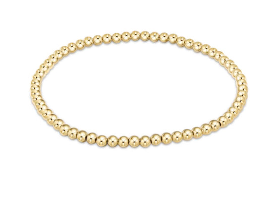 E NEWTON EXTENDS CLASSIC GOLD 3MM BEAD BRACELET
