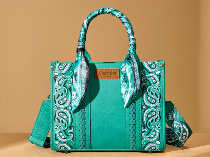 WRANGLER BANDANA PAISLEY PRINT TOTE/CROSSBODY