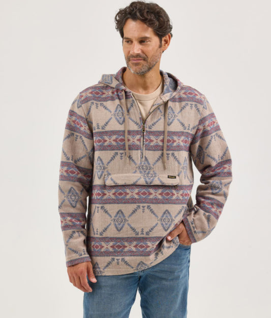WRANGLER MENS 1/4 ZIP HOODED POPOVER
