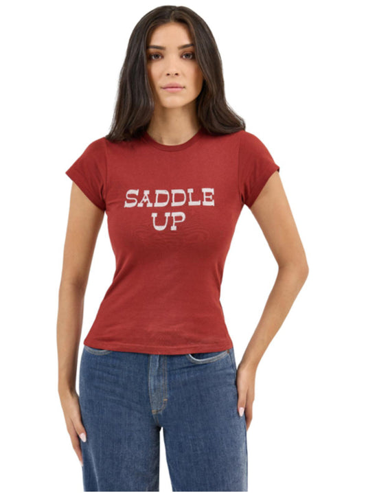 WRANGLER RETRO SADDLE UP SHRUNKEN BAND TSHIRT