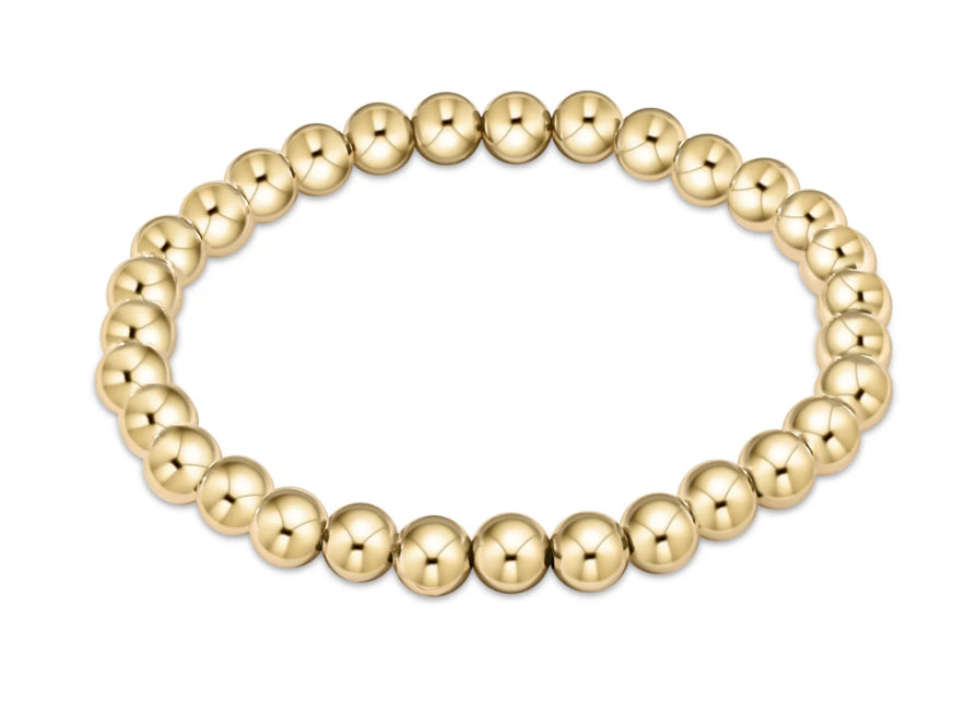E NEWTON EXTENDS CLASSIC GOLD 6MM BEAD BRACELET