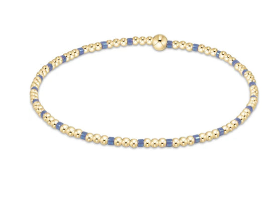 E NEWTON HOPE SINCERITY PATTERN 2MM BEAD BRACELET BRIGHT BLUE