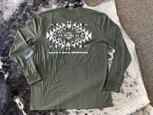 HOOEY ELDORADO MENS SURPLUS GREEN CREW NECK TEE