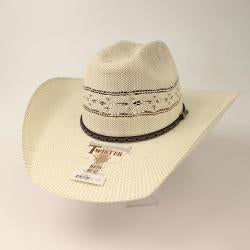 TWISTER 4 1/4” FANCY HATBAND BANGORA STRAW HAT