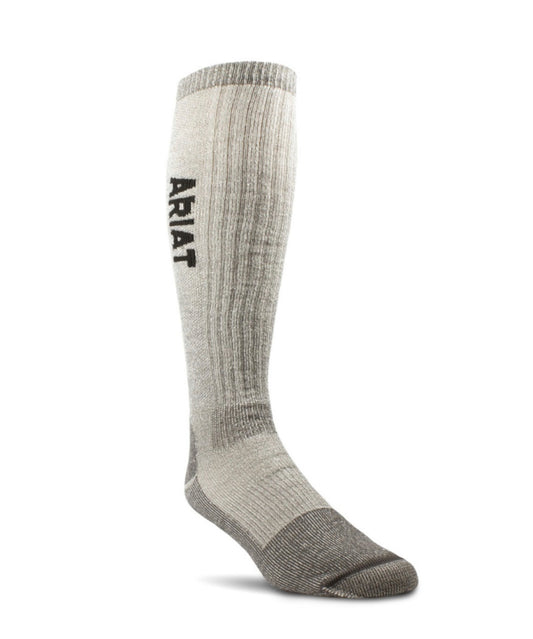 ARIAT MERINO WOOL BLEND OVER THE CALF STEEL TOE SOCKS